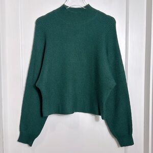 NWT Kirundo Green ribbed batwing sweater Small